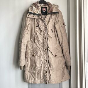 1 MADISON EXPEDITION Beige Hooded Parka Coat